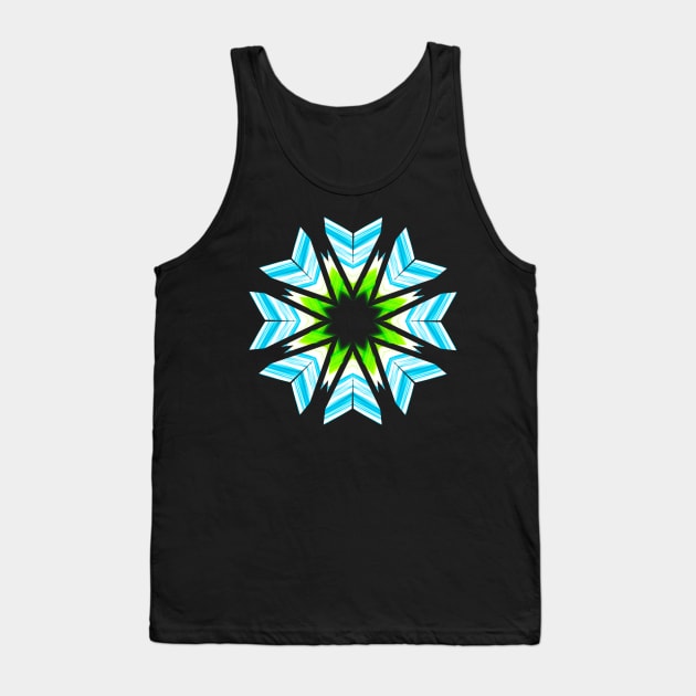 Blue and green Star Tank Top by Meo Design